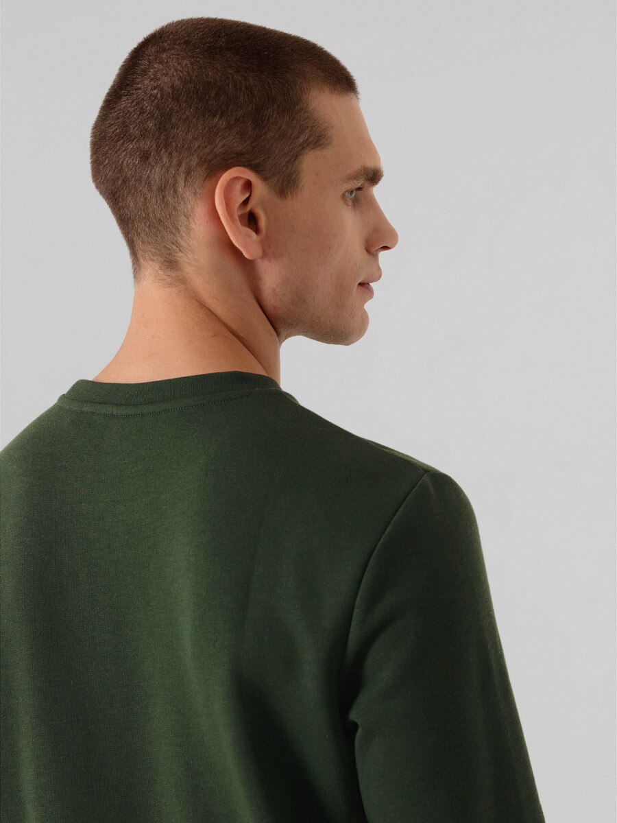  Bluza nierozpinana męska - zielona Ciemna zieleń 3