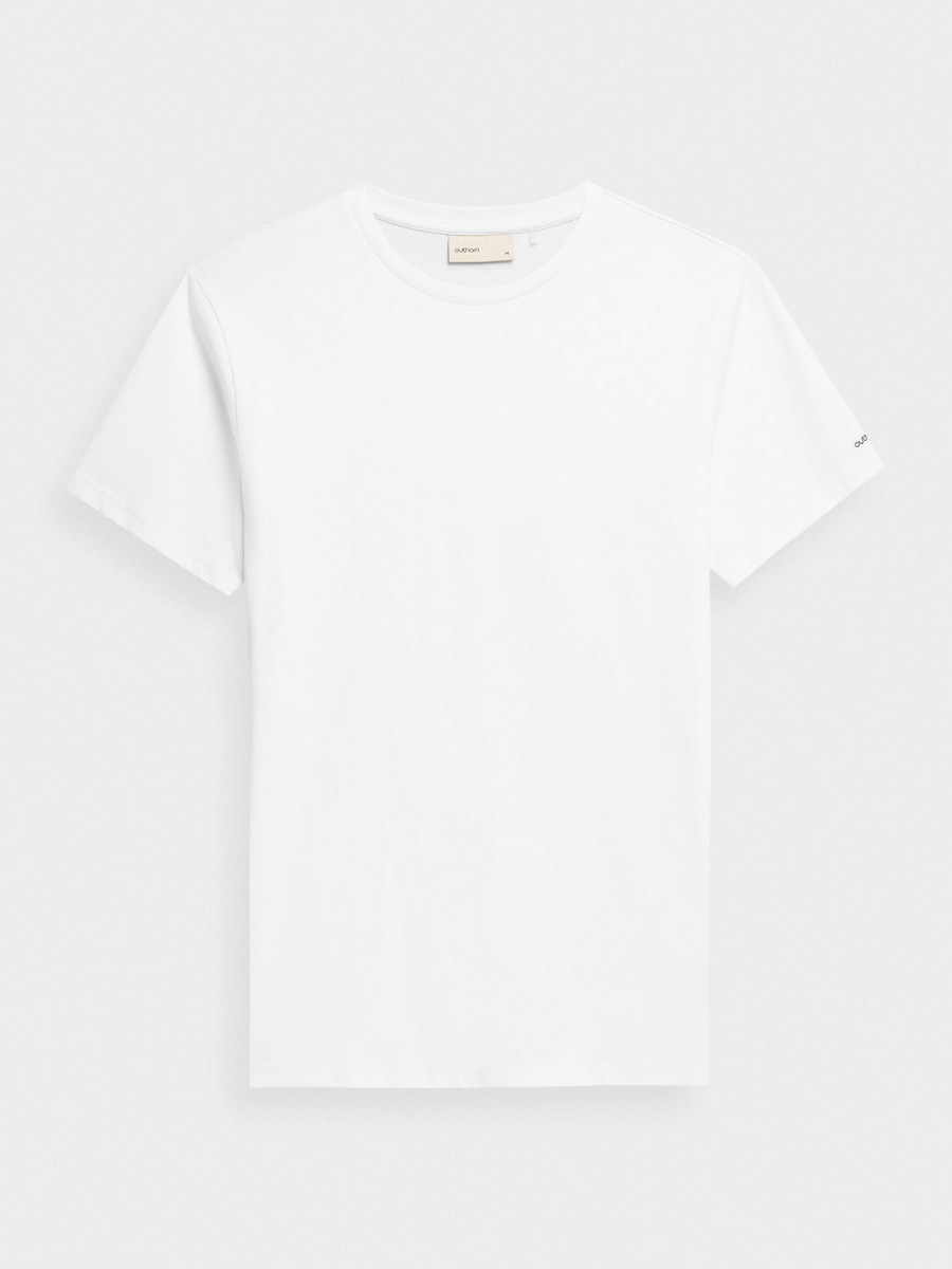 OUTHORN T-shirt gładki męski - biały Biały 5