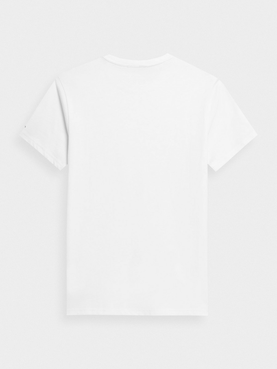OUTHORN T-shirt gładki męski - biały Biały 6