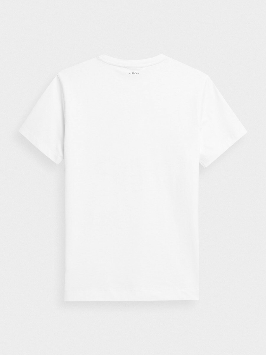 OUTHORN T-shirt z nadrukiem męski - biały Biały 6