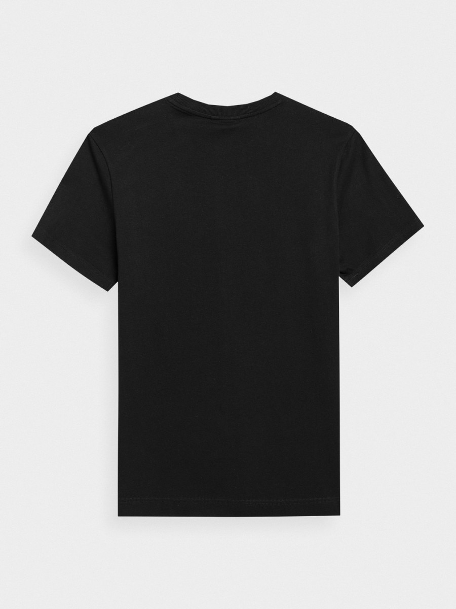 OUTHORN T-shirt z nadrukiem męski - czarny Głęboka czerń 5