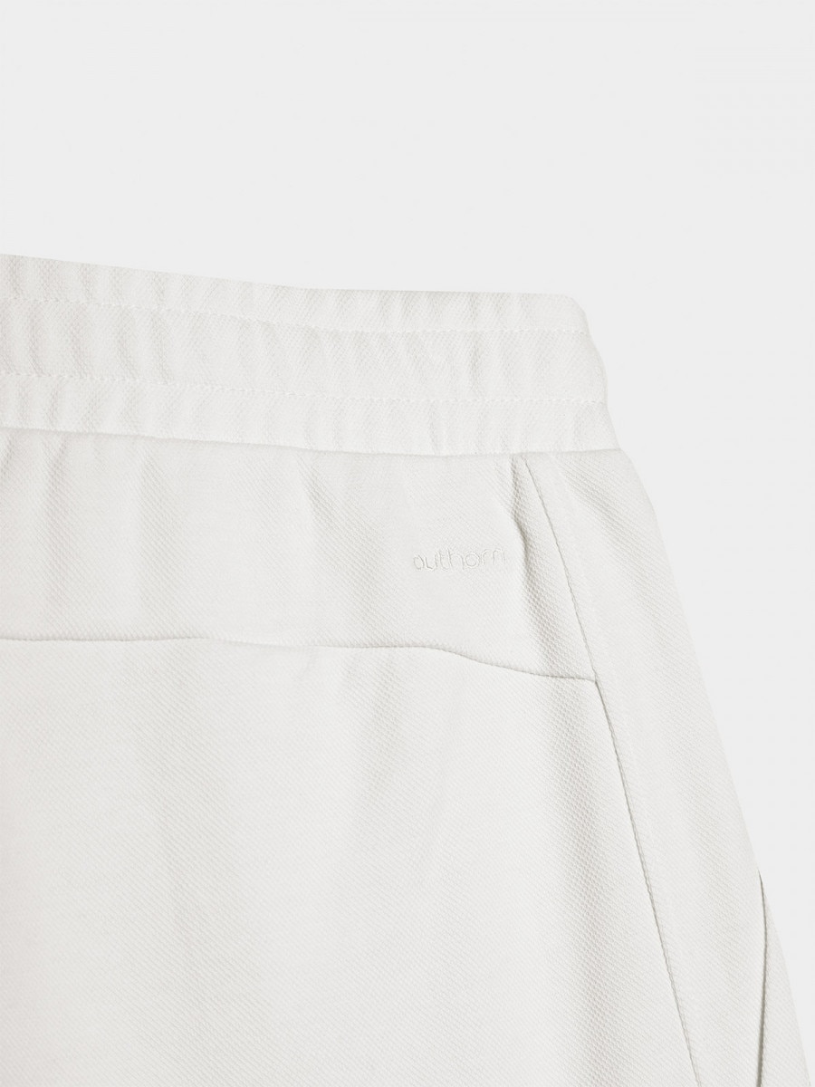 OUTHORN Spodnie dresowe męskie - kremowe Złamana biel 6