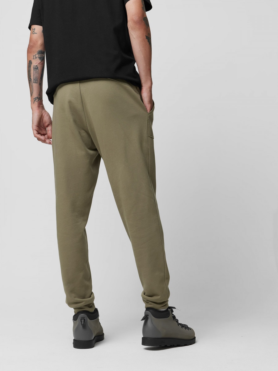 OUTHORN Spodnie dresowe męskie - oliwkowe/khaki Khaki 4