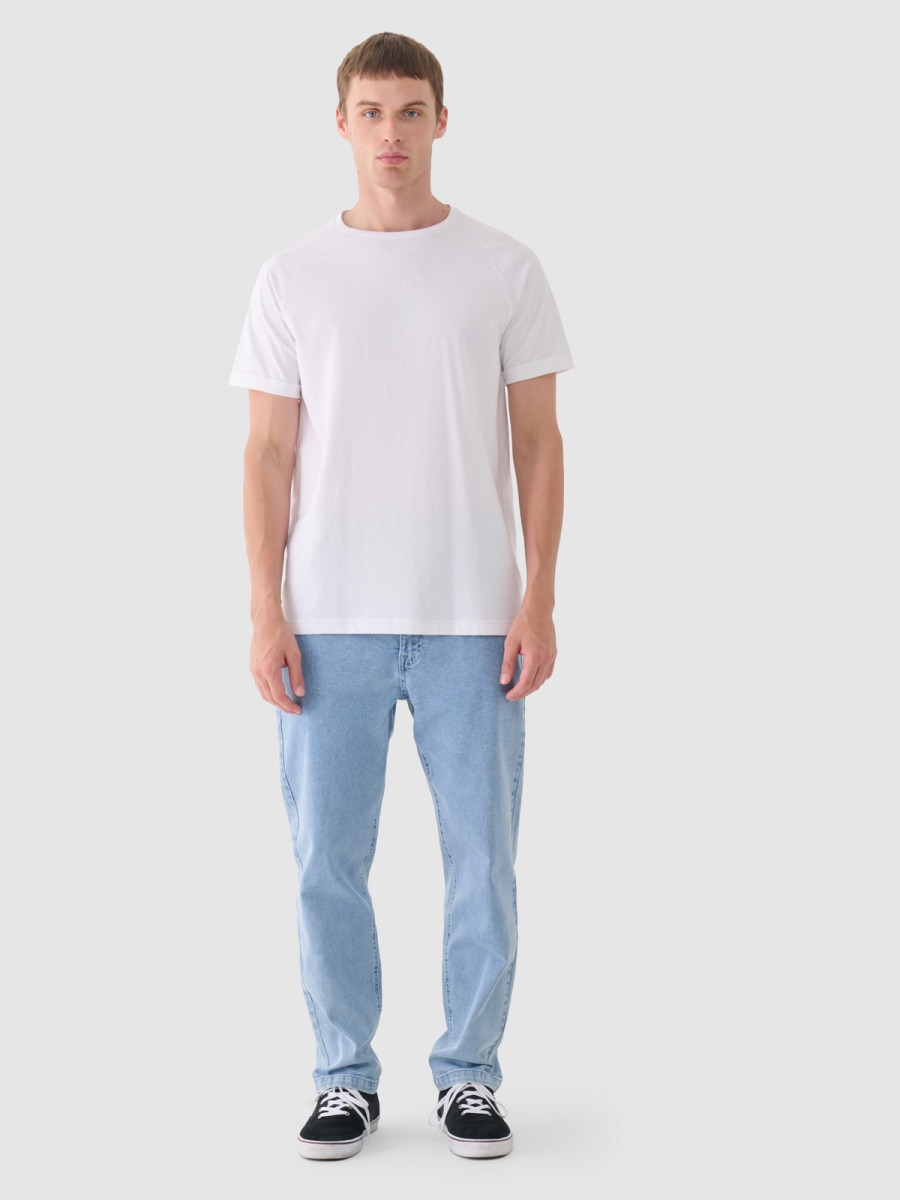 OUTHORN T-shirt basic męski - biały Biały 5