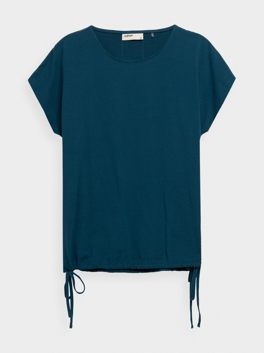 OUTHORN T-shirt oversize damski - zielony Morska zieleń 5