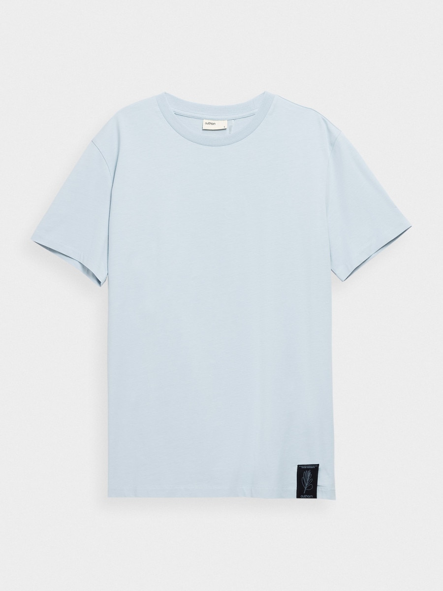 OUTHORN T-shirt z nadrukiem męski - niebieski Jasny niebieski 4