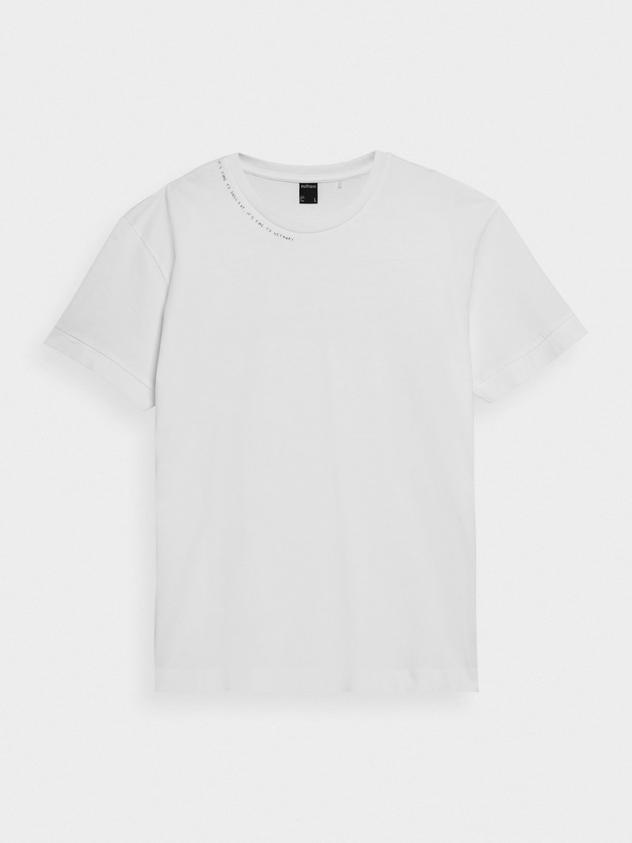 OUTHORN T-shirt z nadrukiem męski Biały 4