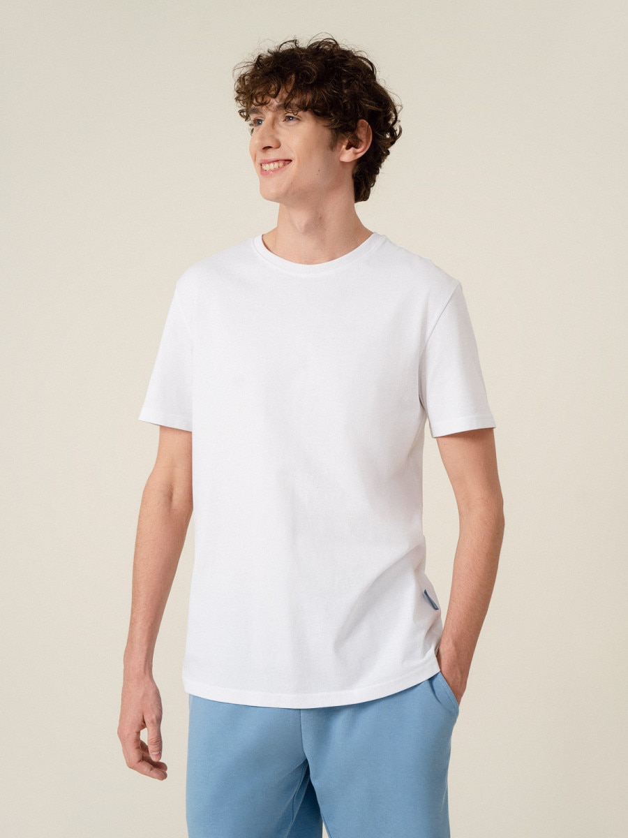 OUTHORN T-shirt z nadrukiem męski Biały
