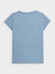 OUTHORN T-shirt z nadrukiem damski - niebieski Niebieski 6