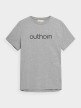 OUTHORN T-shirt z nadrukiem męski Ciepły jasny szary  melanż 4