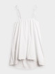 OUTHORN Letnia sukienka z bawełnianego muślinu - kremowa Złamana biel 7