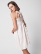 OUTHORN Letnia sukienka z bawełnianego muślinu - kremowa Złamana biel 5