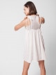 OUTHORN Letnia sukienka z bawełnianego muślinu - kremowa Złamana biel 3