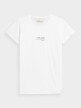OUTHORN T-shirt z nadrukiem damski - biały Biały 7
