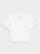 OUTHORN T-shirt z dekoltem w serek damski - biały Biały 6