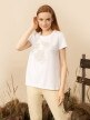 OUTHORN T-shirt z nadrukiem damski - biały Biały 2