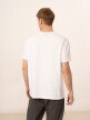 OUTHORN T-shirt oversize z nadrukiem męski - biały Biały 3
