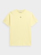 OUTHORN T-shirt oversize z nadrukiem męski - żółty Jasny żółty 5