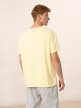 OUTHORN T-shirt oversize z nadrukiem męski - żółty Jasny żółty 2