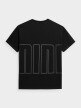 OUTHORN T-shirt oversize z nadrukiem męski - czarny Głęboka czerń 6
