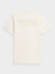 OUTHORN T-shirt z nadrukiem męski - kremowy Złamana biel 6