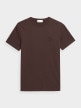 OUTHORN T-shirt z nadrukiem męski - brązowy Ciemny brązowy 5