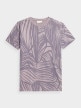 OUTHORN T-shirt z nadrukiem męski - fioletowy Fiolet 4