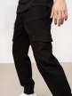 OUTHORN Spodnie materiałowe męskie - czarne Głęboka czerń 4