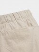 OUTHORN Spodnie tkaninowe z lnem damskie - beżowe Beż 6