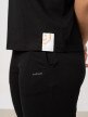 OUTHORN T-shirt oversize gładki damski - czarny Głęboka czerń 3