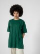 OUTHORN T-shirt oversize z haftem damski - zielony Ciemna zieleń 4