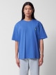 OUTHORN T-shirt oversize z haftem męski - kobaltowy Kobalt 5