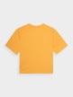 OUTHORN T-shirt z nadrukiem damski - żółty Złoty 5