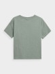OUTHORN T-shirt oversize z nadrukiem damski Zielony 4