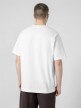 OUTHORN T-shirt oversize z nadrukiem męski - biały Biały 5