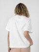 OUTHORN T-shirt z haftem damski - biały Biały 4
