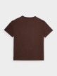OUTHORN T-shirt z nadrukiem damski - brązowy Ciemny brązowy 6
