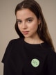 OUTHORN T-shirt z nadrukiem damski Głęboka czerń 3