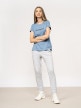 OUTHORN T-shirt z nadrukiem damski - niebieski Niebieski 3