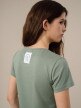 OUTHORN T-shirt z nadrukiem damski - zielony Ciemna zieleń 2