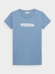 OUTHORN T-shirt z nadrukiem damski - niebieski Niebieski 4