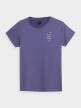  T-shirt z nadrukiem damski Ciemny fiolet 3