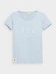 OUTHORN T-shirt z nadrukiem damski - niebieski Jasny niebieski 6