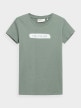 OUTHORN T-shirt z nadrukiem damski - zielony Ciemna zieleń 3