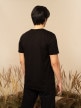 OUTHORN T-shirt z nadrukiem męski - czarny Głęboka czerń 3