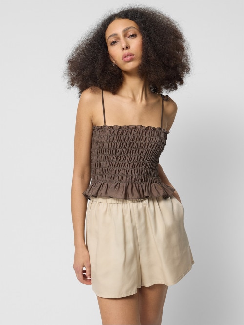 OUTHORN Woman's crop top with lyocell