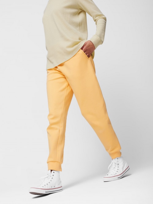 Spodnie dresowe damskie  żółte
