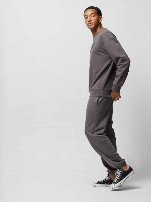 Spodnie dresowe joggery męskie - szare
