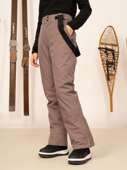 Spodnie narciarskie damskie - brązowe